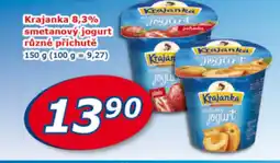 ESO MARKET Krajanka 8,3% smetanový jogurt různé příchutě nabídka