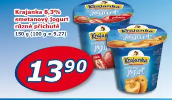 ESO MARKET Krajanka 8,3% smetanový jogurt různé příchutě nabídka