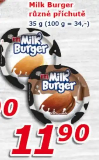 ESO MARKET Milk burger různé příchutě nabídka