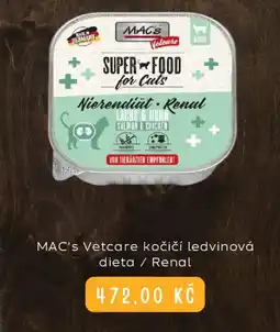 Zoohit MAC's Vetcare kočičí ledvinová dieta Renal nabídka