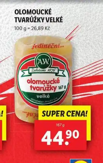 Lidl Olomoucké tvarůžky velké nabídka