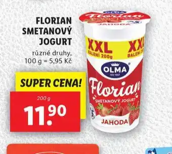 Lidl Florian smetanový jogurt nabídka