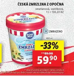 Lidl Česká zmrzlina z opočna nabídka