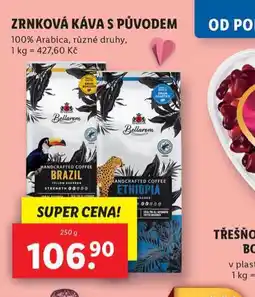 Lidl Zrnková káva s původem nabídka