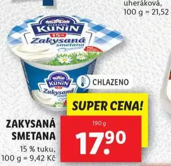 Lidl Zakysaná smetana nabídka