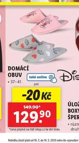 Lidl Domácí obuv nabídka