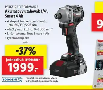 Lidl Aku rázový utahovák 1/4 smart 4 ah nabídka