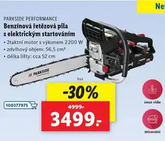 Lidl Benzínová řetězová pila s elektrickým startováním nabídka