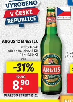 Lidl Pivo argus 12 maestic nabídka