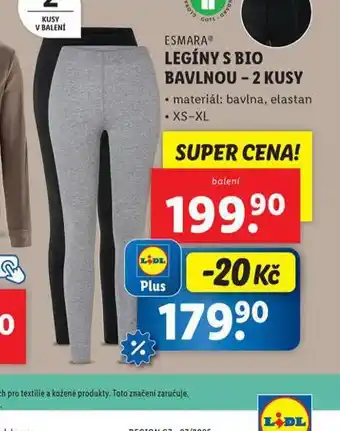 Lidl Legíny s bio bavlnou nabídka