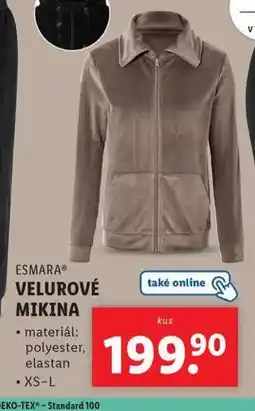 Lidl Velurová mikina nabídka