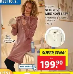 Lidl Velurové mikinové šaty nabídka