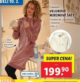 Lidl Velurové mikinové šaty nabídka