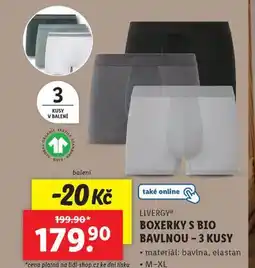 Lidl Boxerky s bio bavlnou nabídka