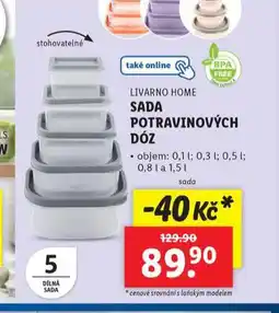 Lidl Sada potravinových dóz nabídka