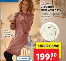 Lidl Velurové mikinové šaty nabídka