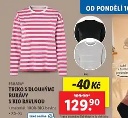 Lidl Triko s dlouhými rukávy nabídka