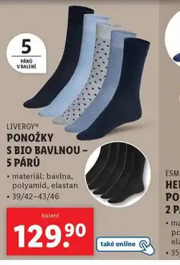 Lidl Ponožky s bio bavlnou nabídka