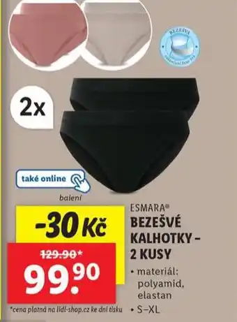 Lidl Bezešvé kalhotky nabídka