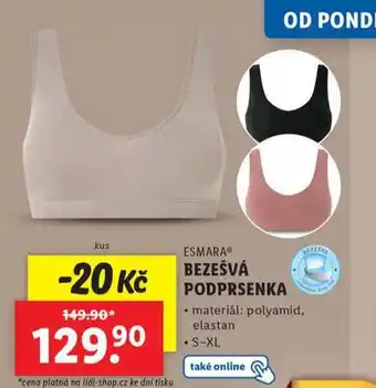 Lidl Bezešvá podprsenka nabídka