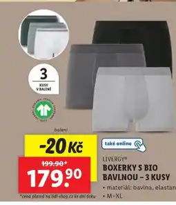 Lidl Boxerky s bio bavlnou nabídka