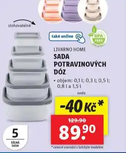 Lidl Sada potravinových dóz nabídka