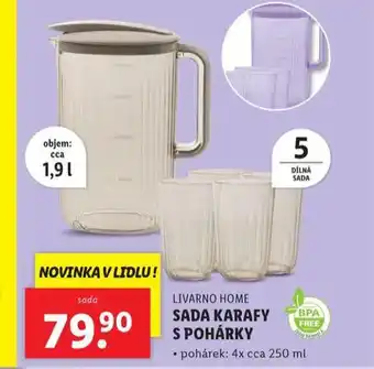 Lidl Sada karafy a pohárky nabídka