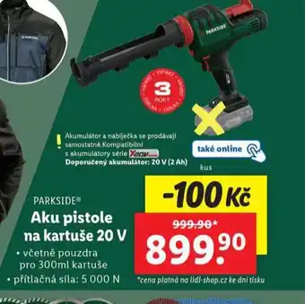 Lidl Aku pistole na kartuše 20 v nabídka