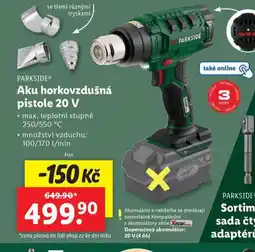 Lidl Aku horkovzdučná pistole 20 v nabídka