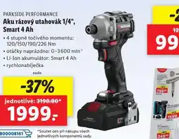 Lidl Aku rázový utahovák 1/4 smart 4 ah nabídka