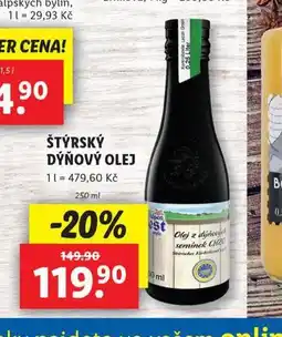 Lidl Štýrský dýňový olej nabídka