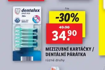 Lidl Dentalux mezizubní kartáčky / dentální párátka nabídka