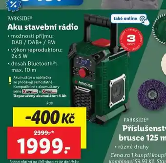 Lidl Aku stavební rádio nabídka