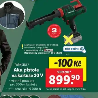 Lidl Aku pistole na kartuše 20 v nabídka