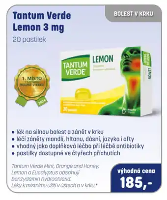 PharmaPoint Tantum Verde Lemon 3 mg nabídka