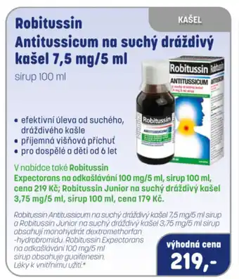 PharmaPoint Robitussin antitussicum na suchý dráždivý nabídka