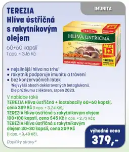 PharmaPoint TEREZIA Hlíva ústřičná s rakytníkovým olejem nabídka