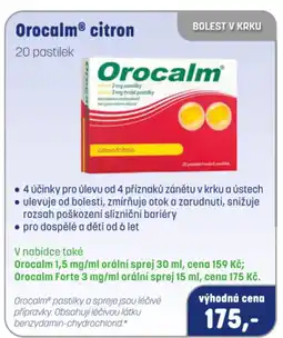 PharmaPoint OrocalmⓇ citron 20 pastilek nabídka