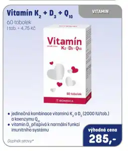 PharmaPoint Vitamín K₂ + D + Q10 nabídka