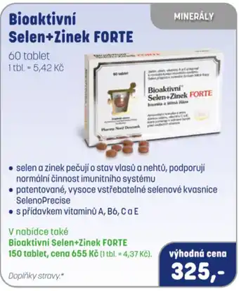 PharmaPoint Bioaktivní Selen+Zinek FORTE nabídka