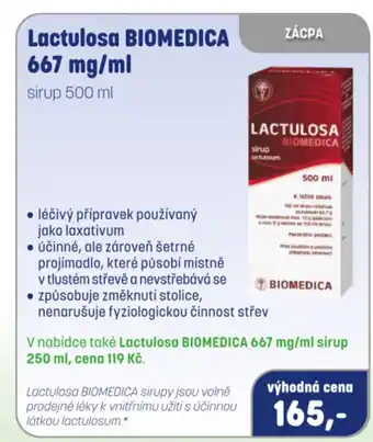 PharmaPoint Lactulosa BIOMEDICA 667 mg/ml nabídka