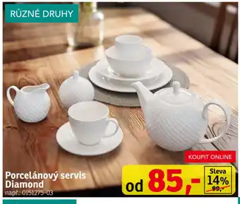 Asko Porcelánový servis Diamond nabídka