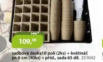 M.A.T. Sadbová deska10 polí (2ks) + květináč nabídka