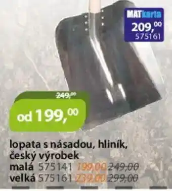 M.A.T. Lopata s násadou, hliník, český výrobek nabídka