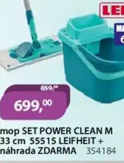 M.A.T. Mop set power clean m 33 cm 55515 leifheit + náhrada zdarma nabídka