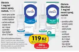 Dr. Max Otrivin Menthol 1 mg/ml nosní sprej, roztok nabídka