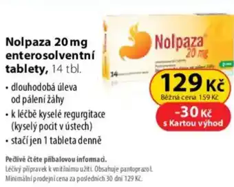 Dr. Max Nolpaza 20 mg enterosolventní tablety, 14 tbl. nabídka