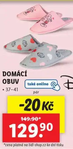 Lidl Domácí obuv nabídka