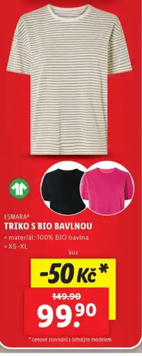 Lidl ESMARA® Triko s bio bavlnou nabídka