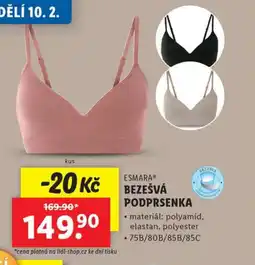 Lidl ESMARA® Bezešvá podprsenka nabídka